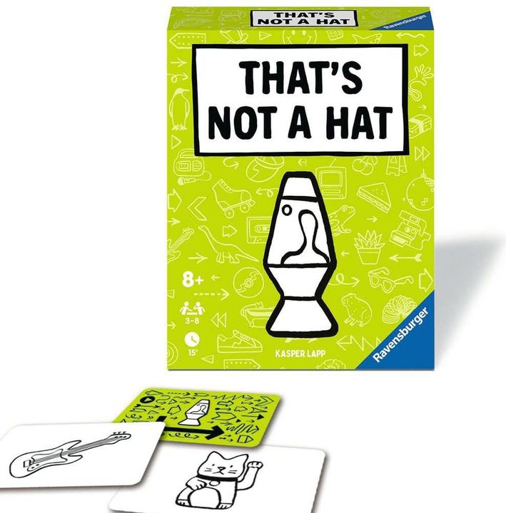 Image du produit Ravensburger 22589 - That's not a hat - Pop Culture - Party game, jeu de cartes pour 3-8 personnes (Français, Anglais, Portugais, Néerlandais, Italien, Espagnol, Allemand)