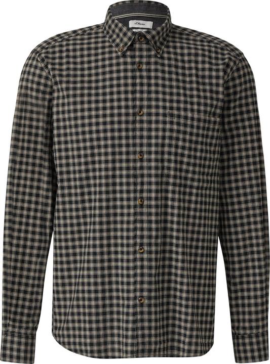 Immagine prodotto s.Oliver Hemd Regular Fit: Elastisches Button-Down-Hemd mit Karomuster (XL)