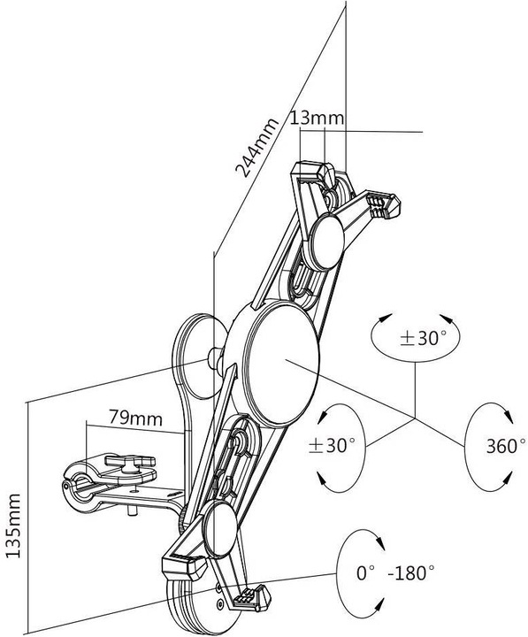 Image du produit myWall Support de tablette pour appui-tête de voiture