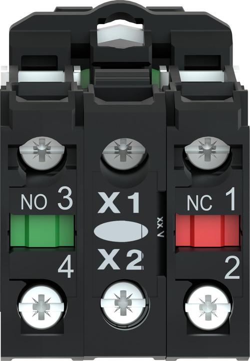 Actual product image Schneider Electric Illuminated pushbutton, green, flat, 1S+1Ö, XB5AW3365