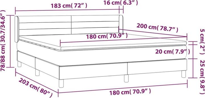 Immagine prodotto vidaXL Boxspringbett (180 x 200 cm)