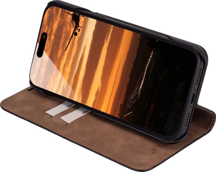 Actual product image JT Berlin Genuine leather BookCase Tegel for Apple iPhone 17 Pro Max black (Apple iPhone 17 Pro Max)