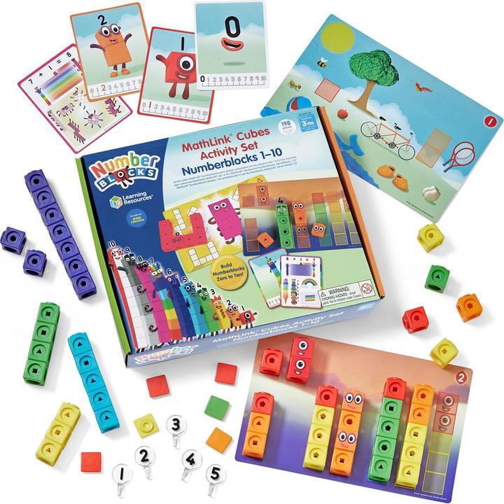 Immagine prodotto Learning Resources Set di attività MathLink® Cubes Numberblocks® 1-10 (Tedesco, Olandese, Spagnolo, Francese)