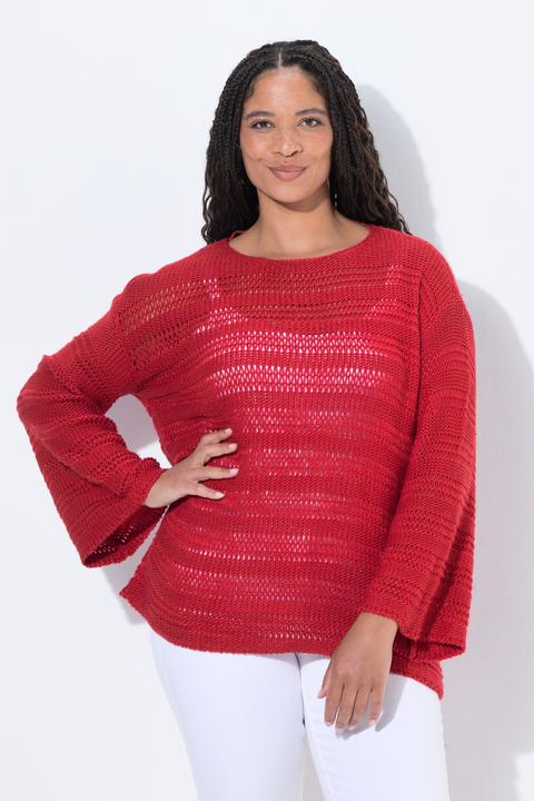 Produktbild Angel of Style Pullover, Boxy Fit, Lochstrick, Langarm (58, 60)
