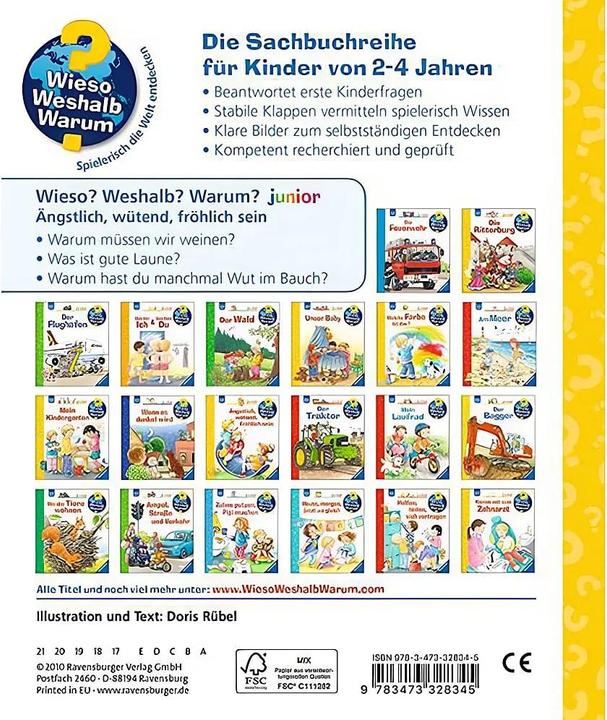 Produktbild Ravensburger Ängstlich, wütend, fröhlich sein (Deutsch, Doris Rübel, 2015)