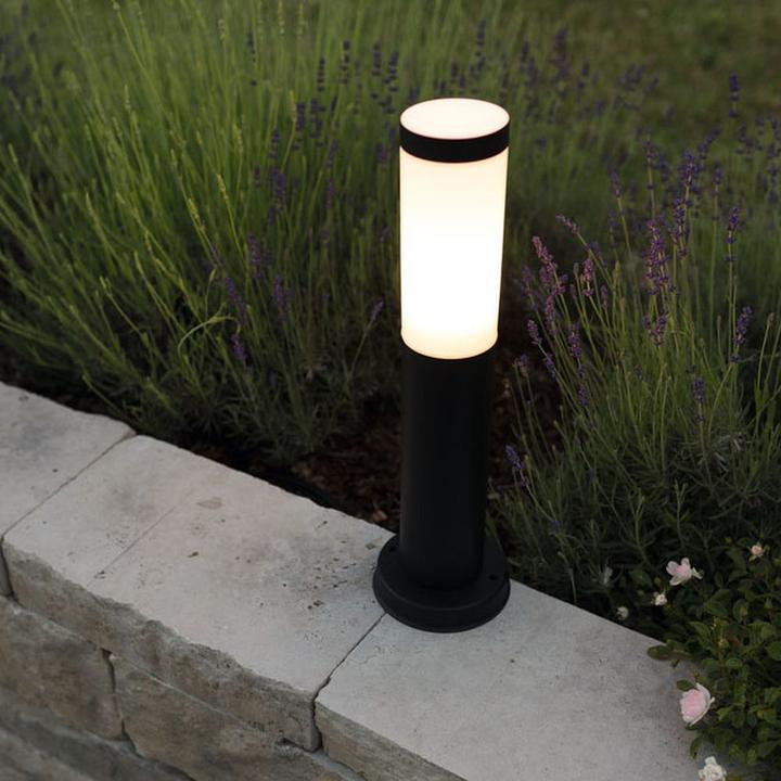 Produktbild Heitronic Aussenstandleuchte LARISA Sockelleuchte E27, max. 12W LED, schwarz, IP44 (E27, IP44)