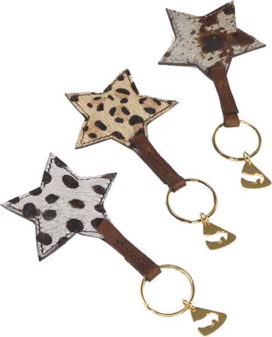 Actual product image Aubrion Leo pattern key fob