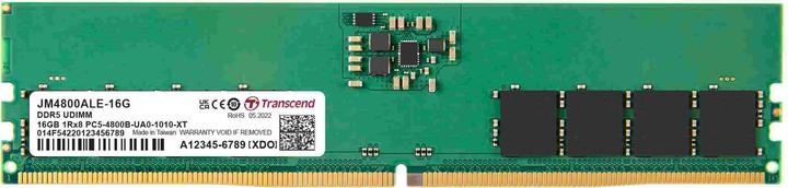 Produktbild Transcend JetRam JM4800ALE-16G, 16 Go, 1 x 16 Go, DDR5, 4800 MHz, 288-pin DIMM (1 x 16GB, 4800 MHz, DDR5-RAM, DIMM)