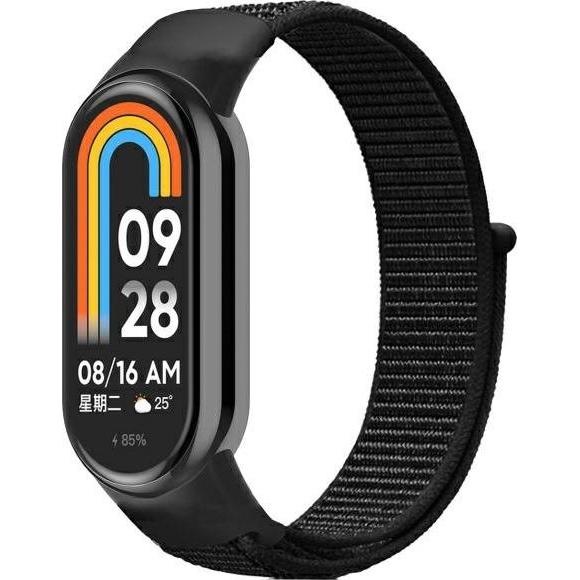 Beline Mi Band 9/8 NylonLoop strap black (Nylon), Cinturini per orologi, Nero