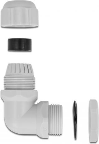 Actual product image Delock Cable gland 90° angled PG16 gray