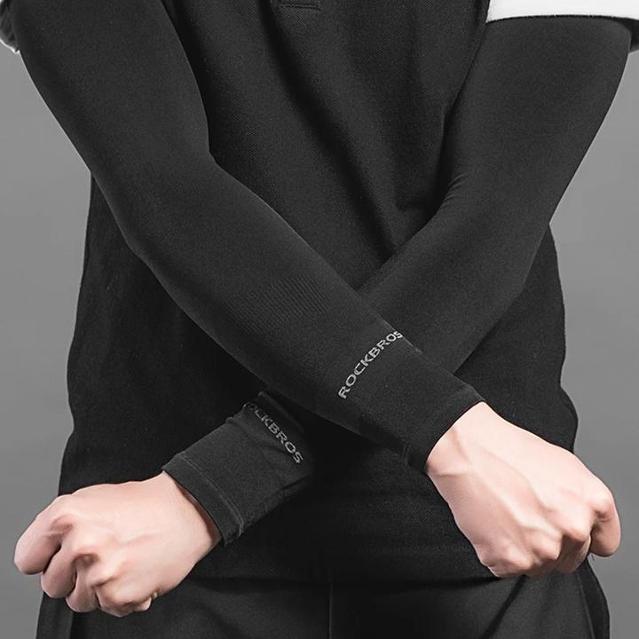 Actual product image Rockbros XT9002BK cycling sleeves - black (2 pcs.)
