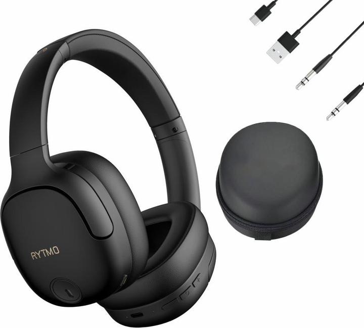 Actual product image Manta HDP1001BK Rytmo Elegance Black (ANC, 50 h, Cable, Wireless)