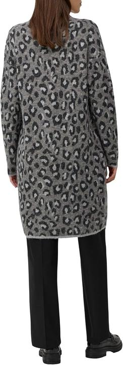 Produktbild s.Oliver Strickjacke Long-Cardigan im Relaxed Fit mit Leo-Print (44)