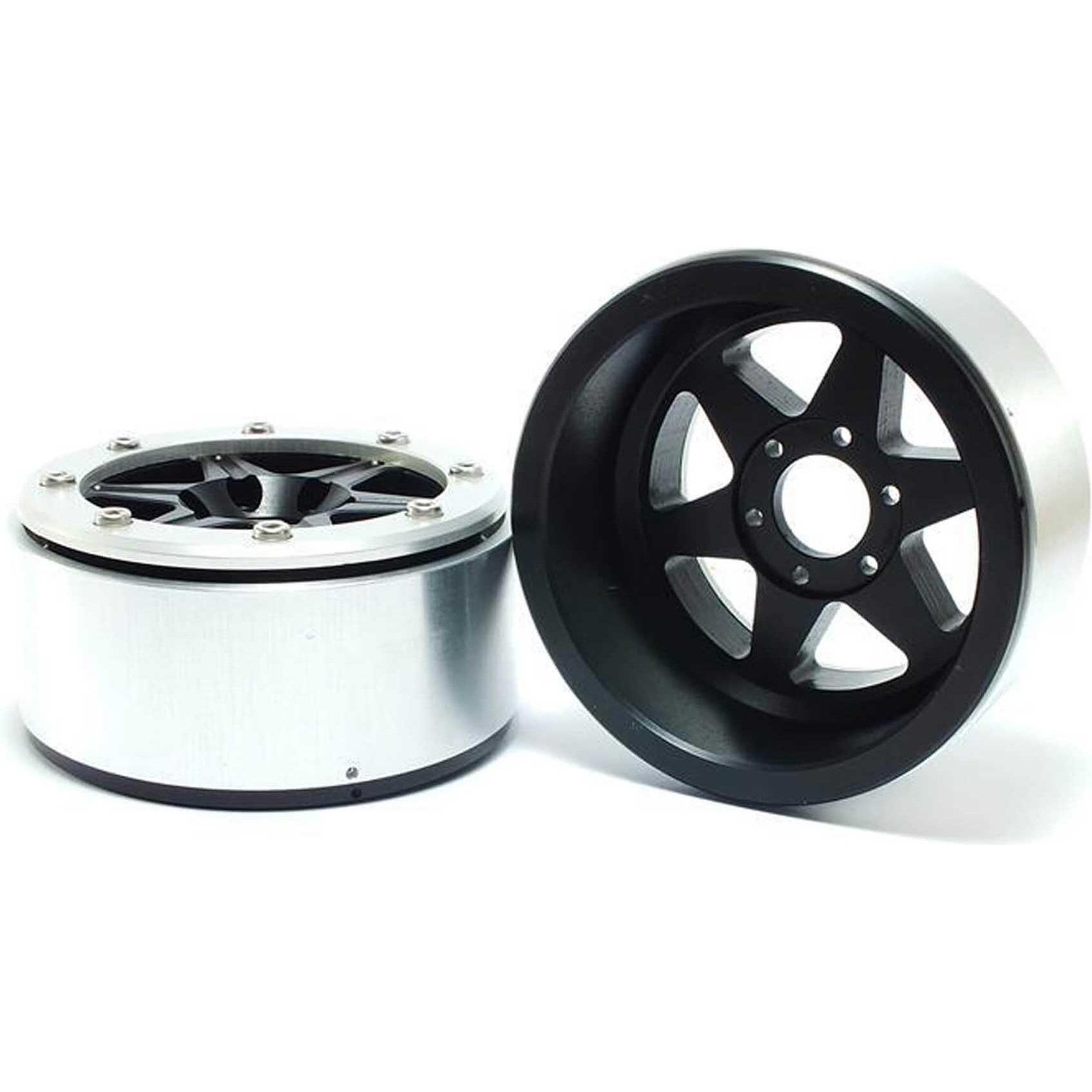 Thumbnail - Metsafil beadlock wheels sixstar schwarz/silber 1.9 (2 st.) ohne radnabe