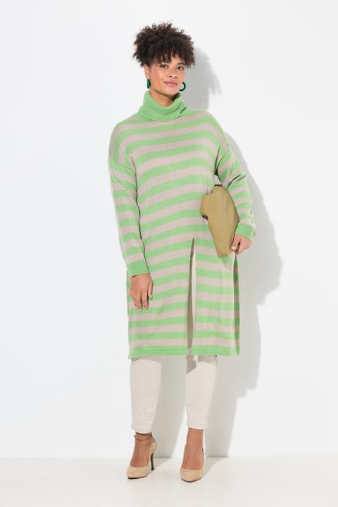 Produktbild Miamoda Long-Pullover, A-Linie, Ringel, Saumschlitz (46, 48)
