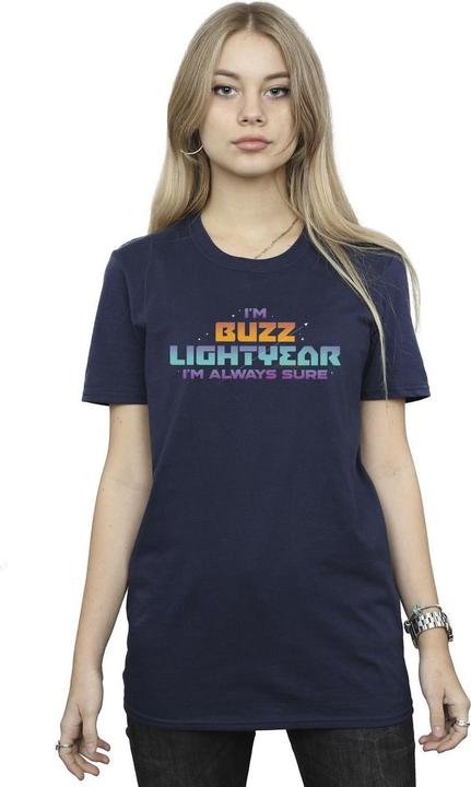 Actual product image Disney Womens/Ladies Lightyear Always Sure Text Cotton Boyfriend T-Shirt (S)