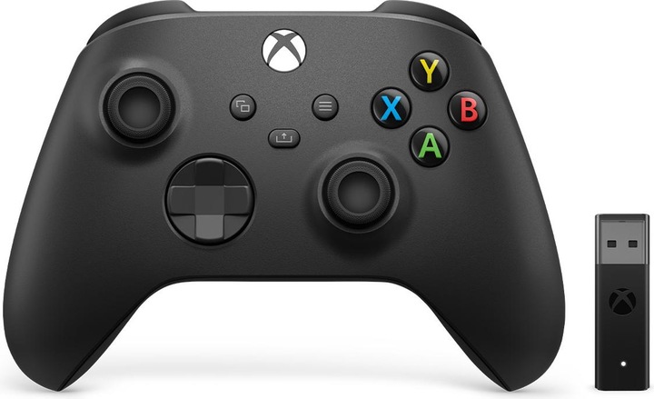 Actual product image Microsoft Xbox Wireless Controller + Wireless Adapter for Windows 10 (Xbox One X, Xbox Series X, PC, Xbox One S, Xbox Series S)