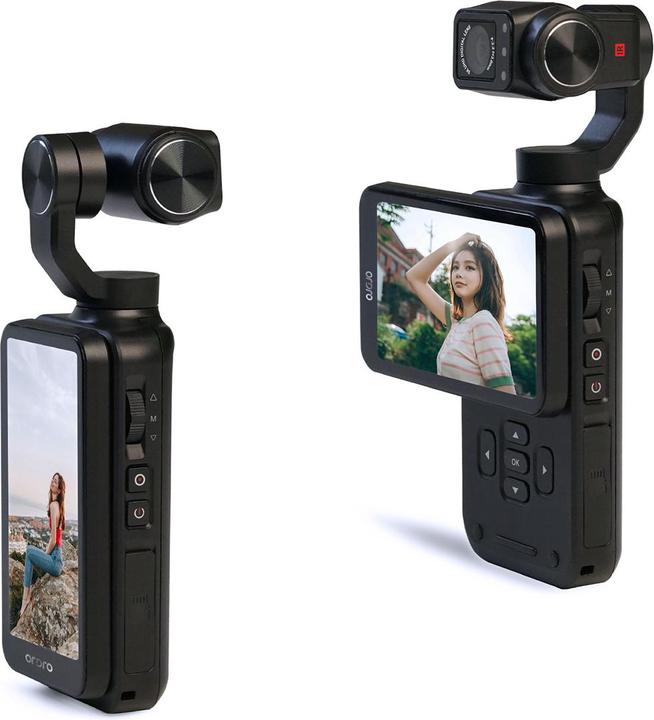 Produktbild NoName Ordro Pocket M5 3-Achsen-Gimbal-Kamera, 5K, für Vlogging und YouTube – Schwarz (8 Mpx)
