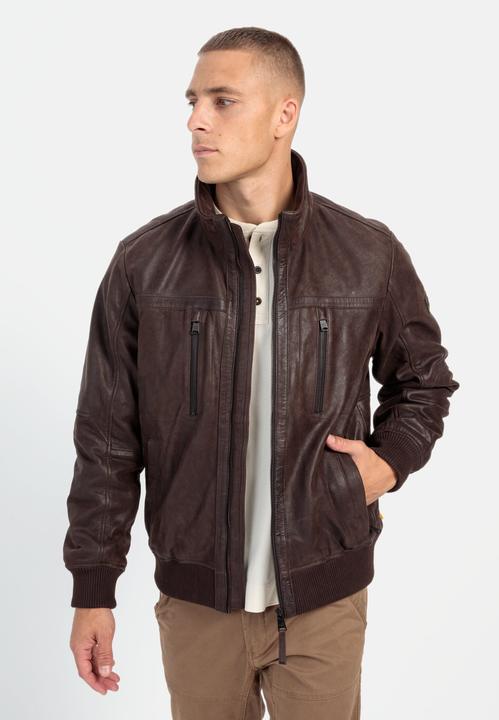 Immagine prodotto Camel Active Blouson in pelle con orlo in maglia (52)