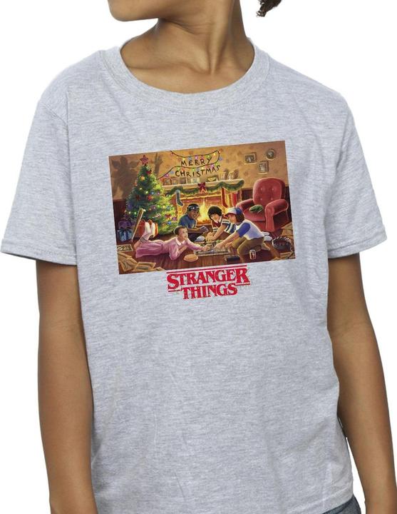 Produktbild Netflix Stranger Things Christmas Gathering TShirt Mädchen (128)