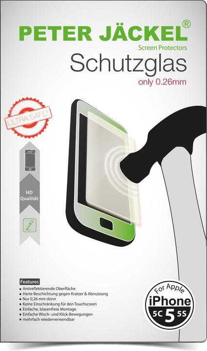 Produktbild Peter Jäckel HD Glas Protector für Apple iPhone 5/5c/5s/SE - 0,26 mm dünn mit hoher Härte und Schlagfestigkeit (1 Stk.)