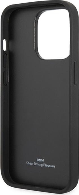 Actual product image BMW Case BMHCP14L22RQDK iPhone 14 Pro 6.1" czarny/black Leather Quilted (Apple iPhone 14 Pro)