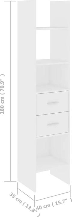 Immagine prodotto vidaXL Bücherschrank (40 x 35 x 180 cm)