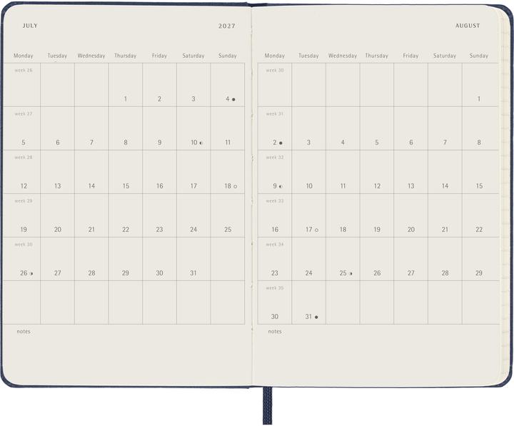 Produktbild Moleskine Taschenagenda Weekly (A6, 1 Woche / 1 Seite)