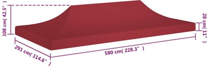 Image du produit vidaXL Zeltdach (575 cm, 291 cm)