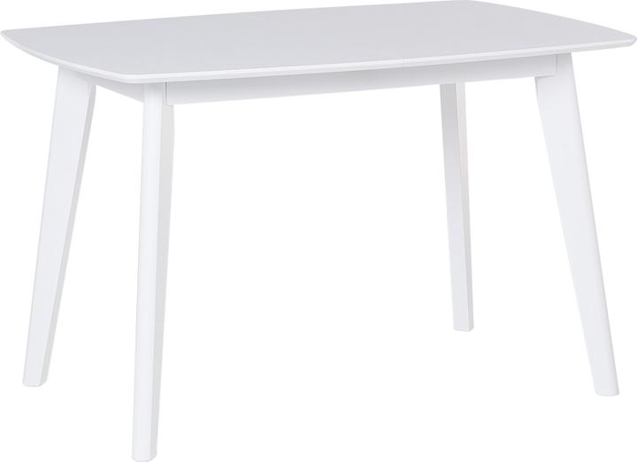 Produktbild Beliani Esstisch weiss 120/160 x 80 cm ausziehbar SANFORD (90 x 90 x 75 cm)