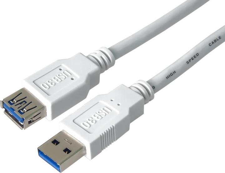 Image du produit PremiumCord Câble ProdluÅ¾ovacÃ USB 3.0 Super-speed A-A, MF, 9pin, blÃ¡ (5 m, USB 3.0)