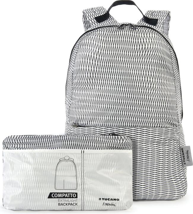 Immagine prodotto Tucano Compatto Pop Mendini Zaino bianco/nero (25 l)