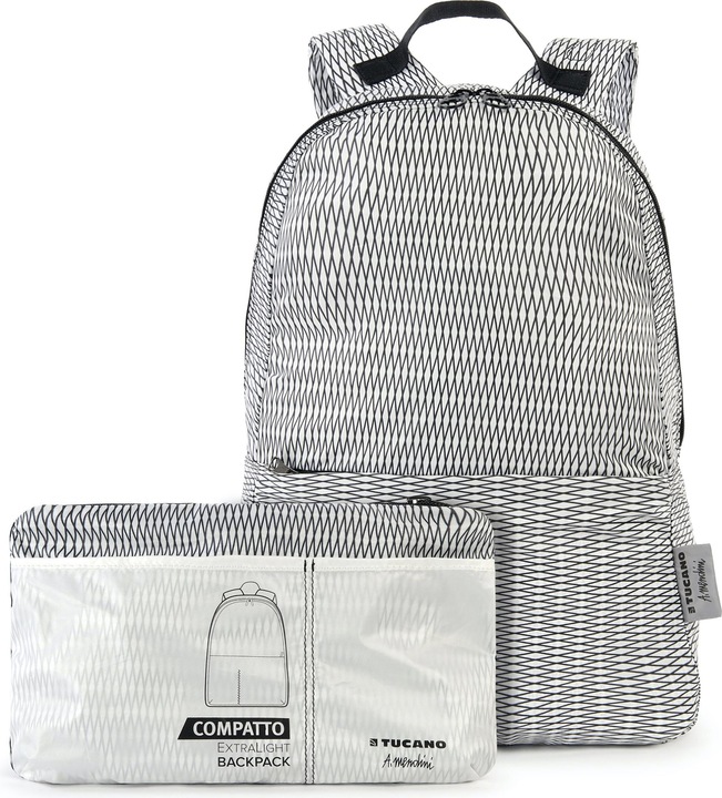 Immagine prodotto Tucano Compatto Pop Mendini Zaino bianco/nero (25 l)