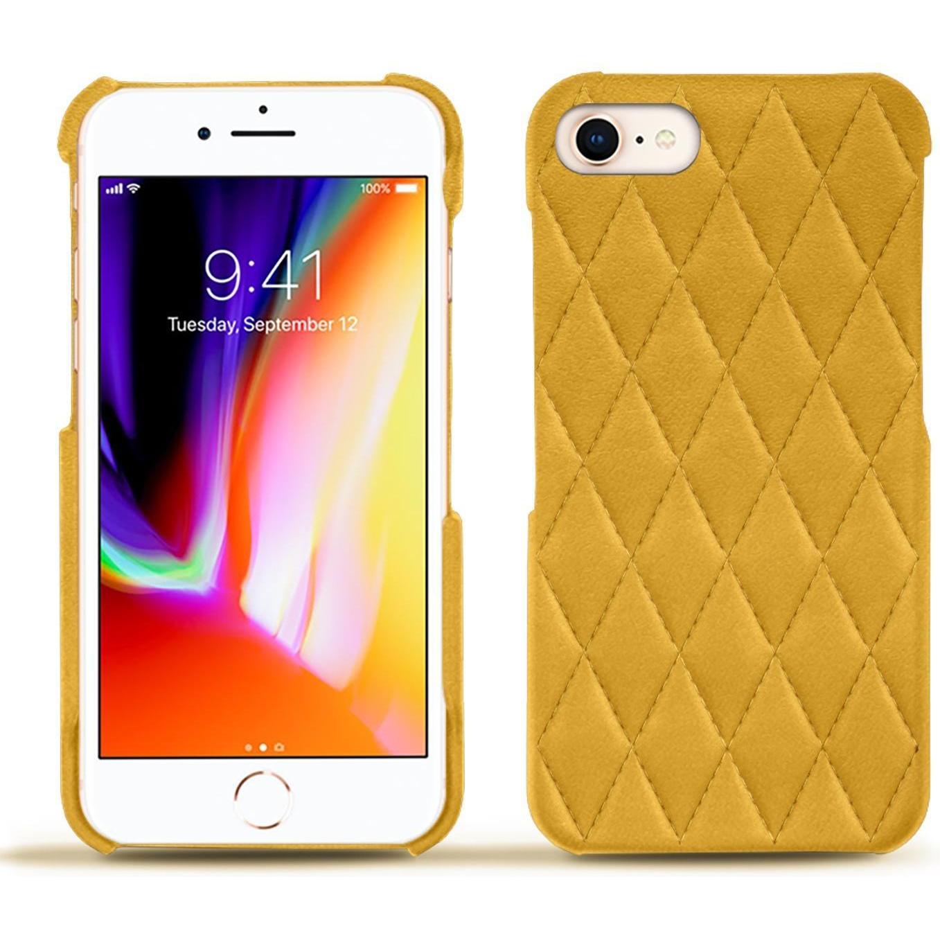 Noreve Lederschutzhülle (Apple iPhone 8), Smartphone Hülle, Orange