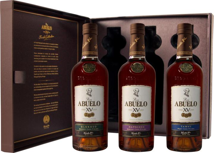 Ron Abuelo Coffret cadeau rhum XV Col. Set 40% 3 x 0.2 l (3 x 20 cl)