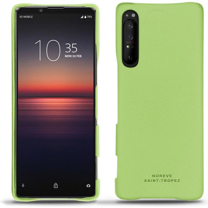 Noreve Lederschutzhülle (Sony Xperia 1 II), Smartphone Hülle, Grün