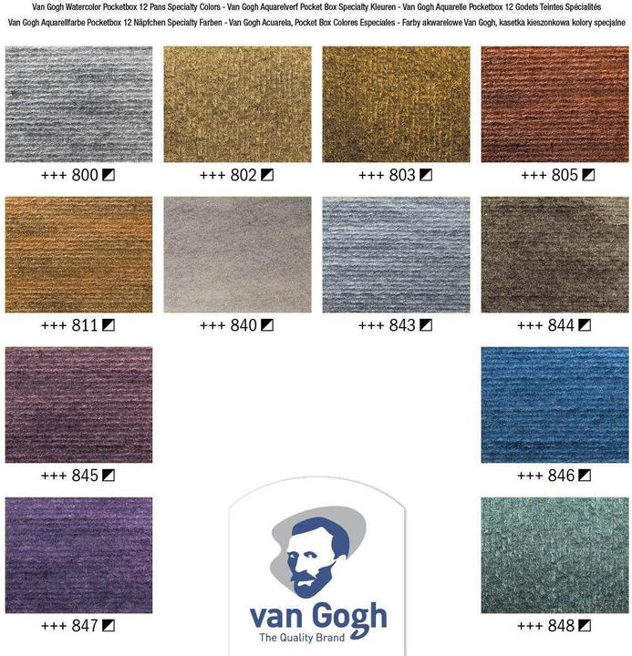 Immagine prodotto Van Gogh Acquerello Pocketbox Metallic 12 (Multicolore)
