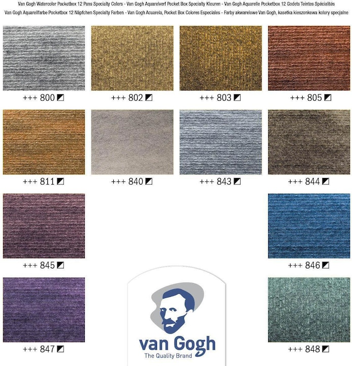 Image du produit Van Gogh Aquarell Pocketbox Metallic 12 (Multicolore)