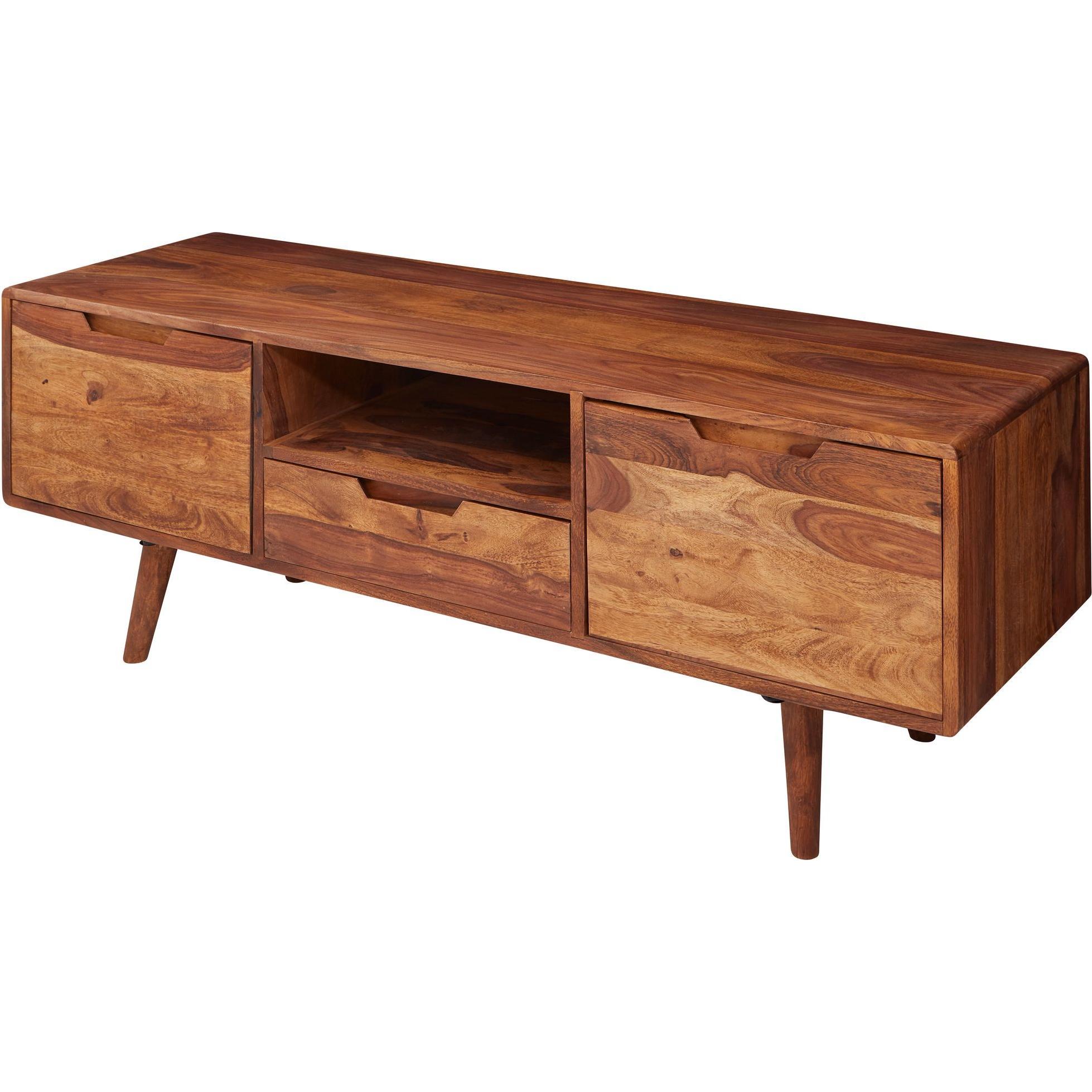FineBuy, TV Möbel, Lowboard Braun