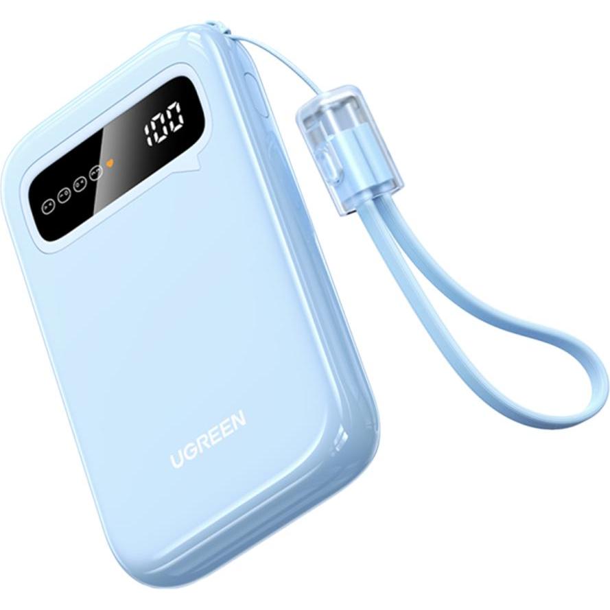 Ugreen - Power Bank PB522 (45423) - 10000mAh, 20W, Digital Display - Blue (10000 mAh, 20 W), Powerbank, Blu