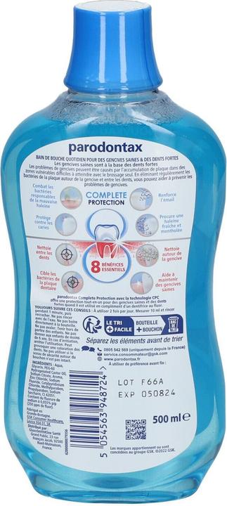 Immagine prodotto Parodontax Complete Protection Mouthwash 500ml (500 ml, Collutorio)