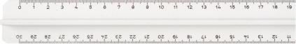 Produktbild Sieco Massstab weiss mit Griffprofil (30 cm, Kunststoff)