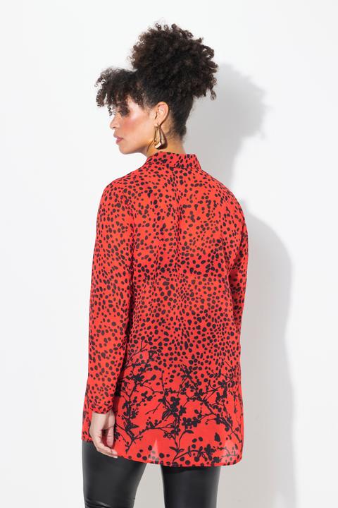 Produktbild Miamoda Bluse, A-Linie, Chiffon, Punkte/floral (44)