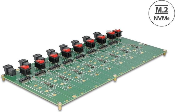 Produktbild Delock M.2 Testboard fÃ¼r 8 x M.2 NVMe Key M SSD mit SFF-8643 Anschluss
