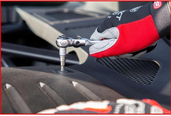 Actual product image KS Tools 1/4 MODIFIX Mini T-Handle Swivel Head Ratchet, 72 tooth (1/4")