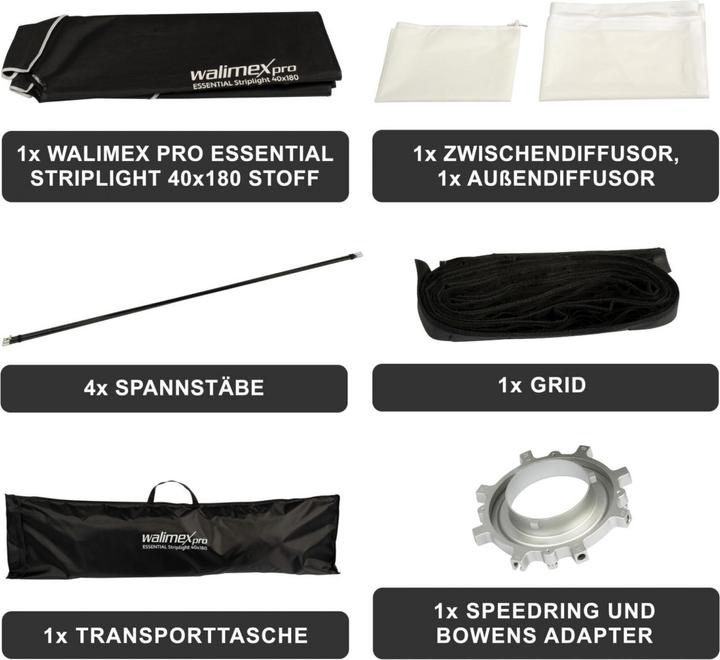 Produktbild Walimex pro Essential Striplight 40x180 (Softbox)