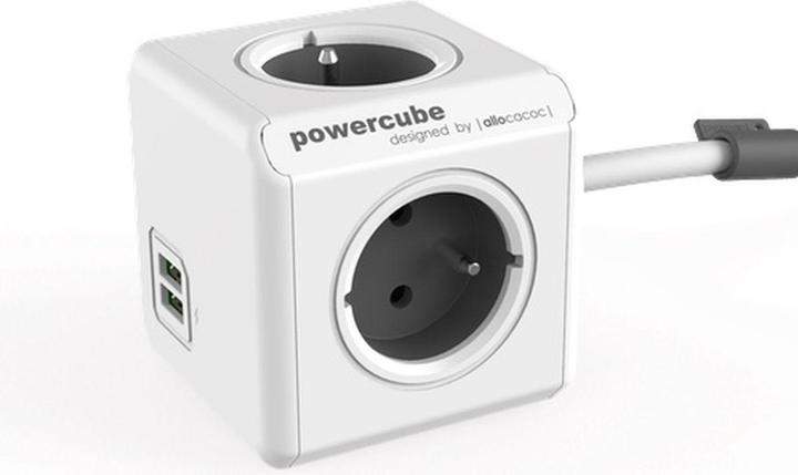 Produktbild Allocacoc PowerCube Extended USB E(FR), Verlängerungskabel 4 AC-Ausgänge (4 x, CEE 7/5, 3 m)