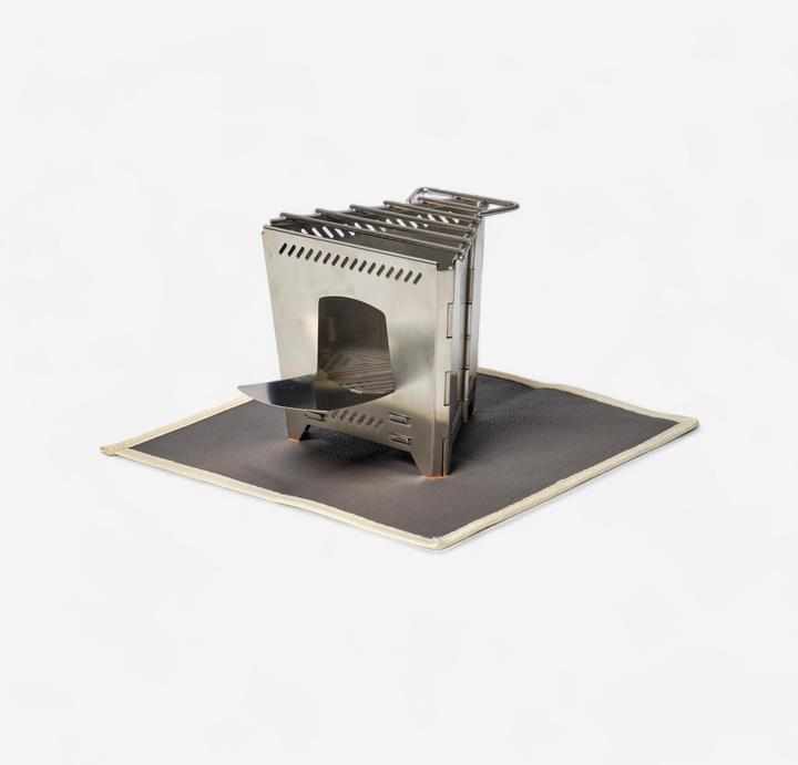 Image du produit Solognac Réchaud de camping pliable bois acier inoxydable