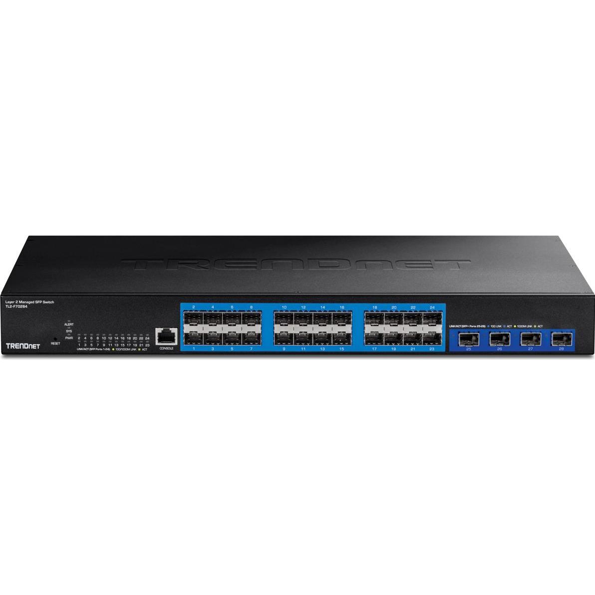 Thumbnail - Trendnet 28-PORT LAYER 2 MANAGED (28 Ports), Netzwerk Switch, Schwarz