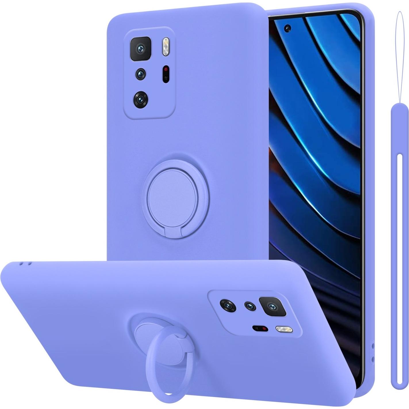 Cadorabo TPU Liquid Ring Silicone Case Hülle für Xiaomi POCO X3 GT (Xiaomi Poco X3 GT), Smartphone Hülle, Violett
